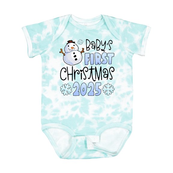 Inktastic Baby's First Christmas 2025-snowman Boys or Girls Baby Bodysuit