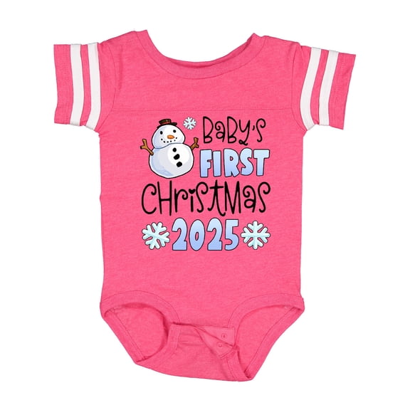 Inktastic Baby's First Christmas 2025-snowman Boys or Girls Baby Bodysuit