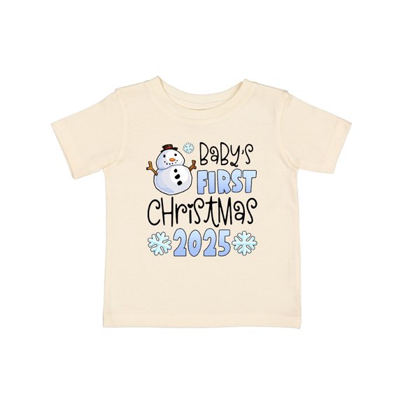 Inktastic Baby's First Christmas 2025-snowman Boys or Girls Baby T-Shirt