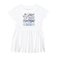 thumbnail image 1 of Inktastic Baby's First Christmas 2025-snowman Girls Baby Dress, 1 of 5