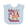 thumbnail image 1 of Inktastic Baby's First Christmas Boys or Girls Baby Bib, 1 of 4