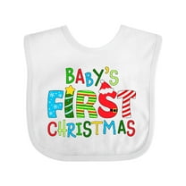 Inktastic Baby's First Christmas Cute Letters Boys or Girls Baby Bib