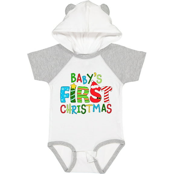 Inktastic Baby's First Christmas Cute Letters Boys or Girls Baby Bodysuit