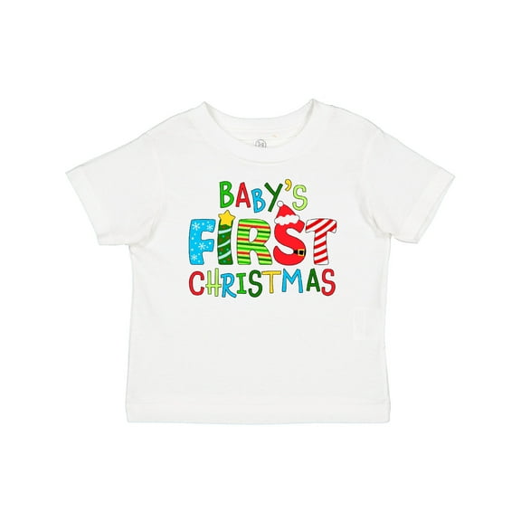 Inktastic Baby's First Christmas Cute Letters Boys or Girls Baby T-Shirt