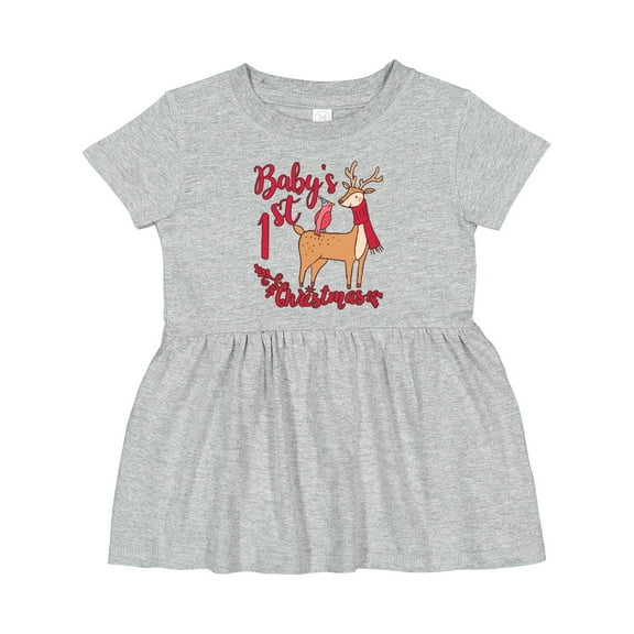 Inktastic Baby's First Christmas Girls Baby Dress