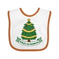 thumbnail image 1 of Inktastic Baby's First Christmas Tree Boys or Girls Baby Bib, 1 of 4