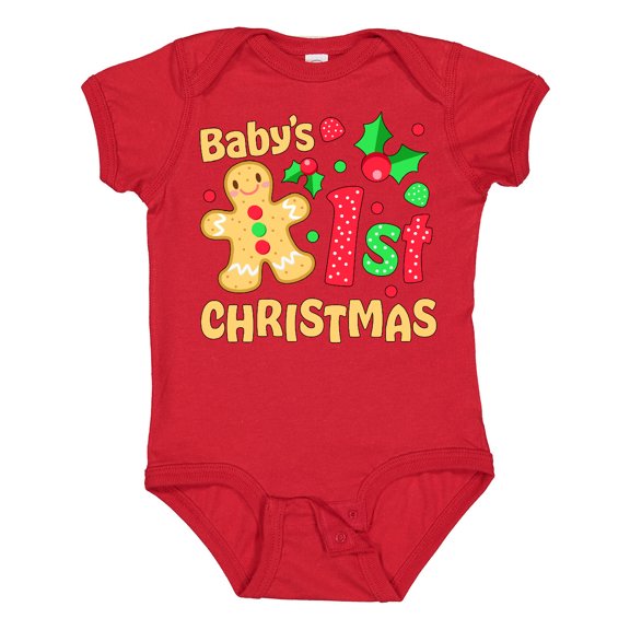 Inktastic Baby's First Christmas -gingerbread Cookie Boys or Girls Baby Bodysuit