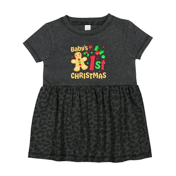 Inktastic Baby's First Christmas -gingerbread Cookie Girls Baby Dress