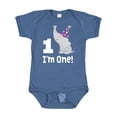 thumbnail image 1 of Inktastic Babys 1st Birthday Elephant Zoo Animal Boys or Girls Baby Bodysuit, 1 of 5