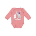 thumbnail image 1 of Inktastic Babys 1st Birthday Elephant Zoo Animal Boys or Girls Long Sleeve Baby Bodysuit, 1 of 5