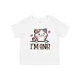 thumbnail image 1 of Inktastic Babys 1st Birthday Kitty 1 Year Old Girl Girls Baby T-Shirt, 1 of 5