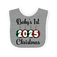 thumbnail image 1 of Inktastic Babys 1st Christmas 2025 Boys or Girls Baby Bib, 1 of 4