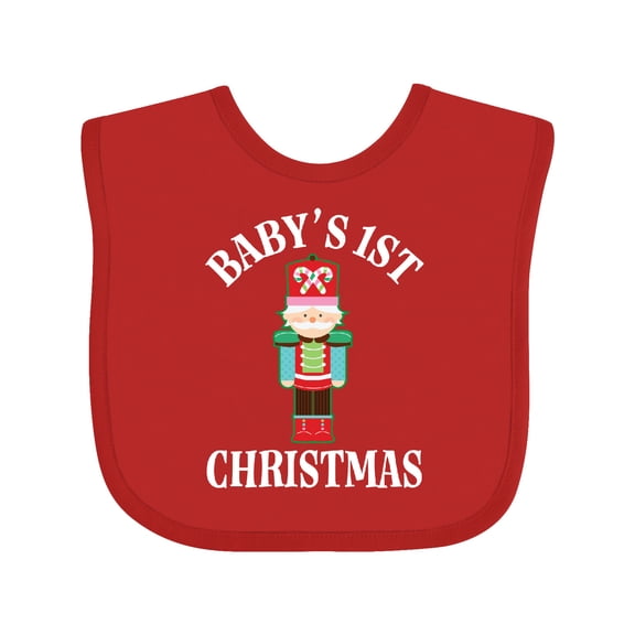 Inktastic Babys 1st Christmas Nutcracker Boys or Girls Baby Bib