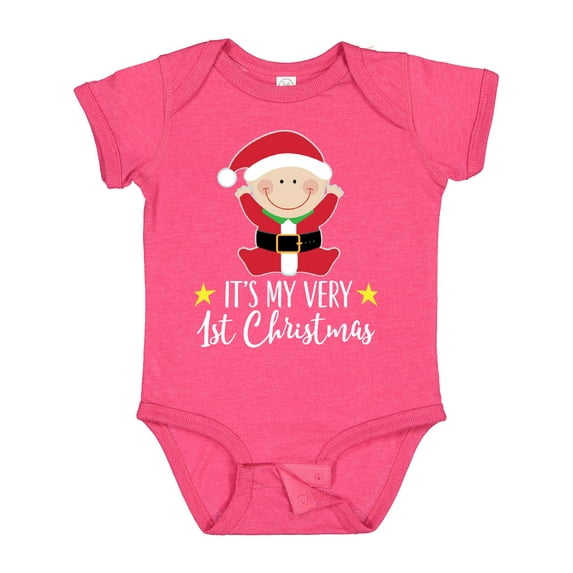 Inktastic Babys 1st Christmas Santa Claus Boys or Girls Baby Bodysuit