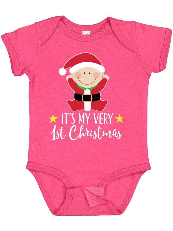 Inktastic Babys 1st Christmas Santa Claus Boys or Girls Baby Bodysuit