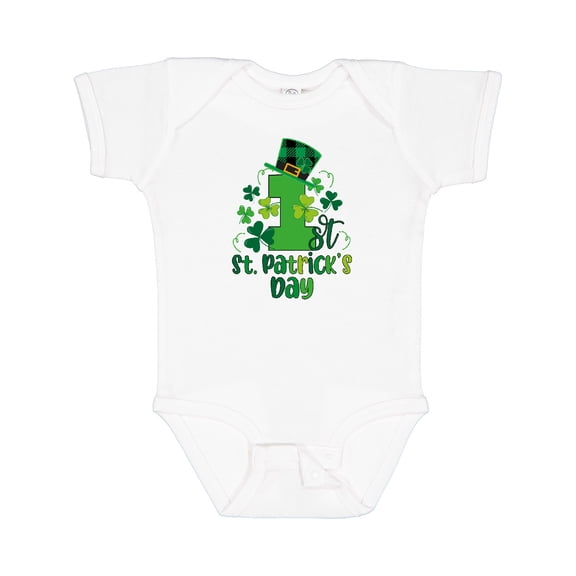 Inktastic Babys 1st St Patricks Day Irish Shamrock Boys or Girls Baby Bodysuit