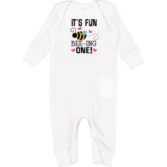 Inktastic Babys First Birthday Bee One Year Old Baby Romper Coveralls