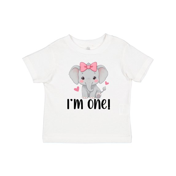 Inktastic Babys First Birthday Elephant Girls Baby T-Shirt