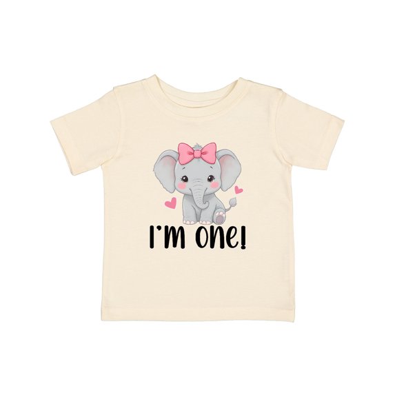 Inktastic Babys First Birthday Elephant Girls Baby T-Shirt