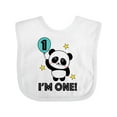 thumbnail image 1 of Inktastic Babys First Birthday Panda with Balloon Boys or Girls Baby Bib, 1 of 4