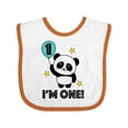 thumbnail image 1 of Inktastic Babys First Birthday Panda with Balloon Boys or Girls Baby Bib, 1 of 4