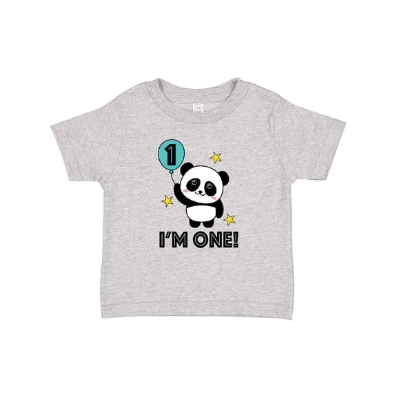 Inktastic Babys First Birthday Panda with Balloon Boys or Girls Baby T-Shirt