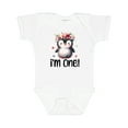 thumbnail image 1 of Inktastic Babys First Birthday Penguin 1 Year Old Girl Girls Baby Bodysuit, 1 of 5