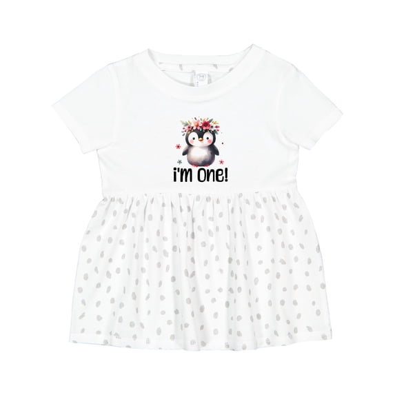 Inktastic Babys First Birthday Penguin 1 Year Old Girl Girls Baby Dress