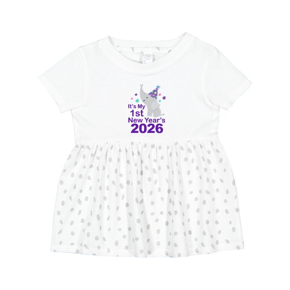Inktastic Babys First New Years 2026 Girls Baby Dress