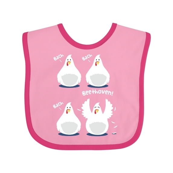 Inktastic Bach Beethoven Funny Chicks Boys or Girls Baby Bib