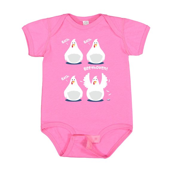 Inktastic Bach Beethoven Funny Chicks Boys or Girls Baby Bodysuit