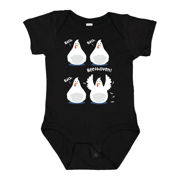 Inktastic Bach Beethoven Funny Chicks Boys or Girls Baby Bodysuit