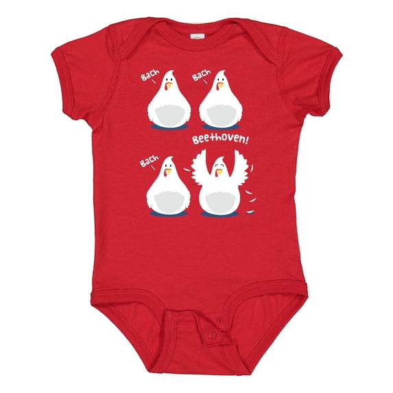 Inktastic Bach Beethoven Funny Chicks Boys or Girls Baby Bodysuit