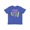 thumbnail image 1 of Inktastic Back to School Miss Talks a Lot Youth T-Shirt, 1 of 5