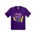 thumbnail image 1 of Inktastic Back to School Miss Talks a Lot Youth T-Shirt, 1 of 5