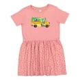 thumbnail image 1 of Inktastic Back to School Bus with Dinosaurs Girls Toddler Dress, 1 of 5