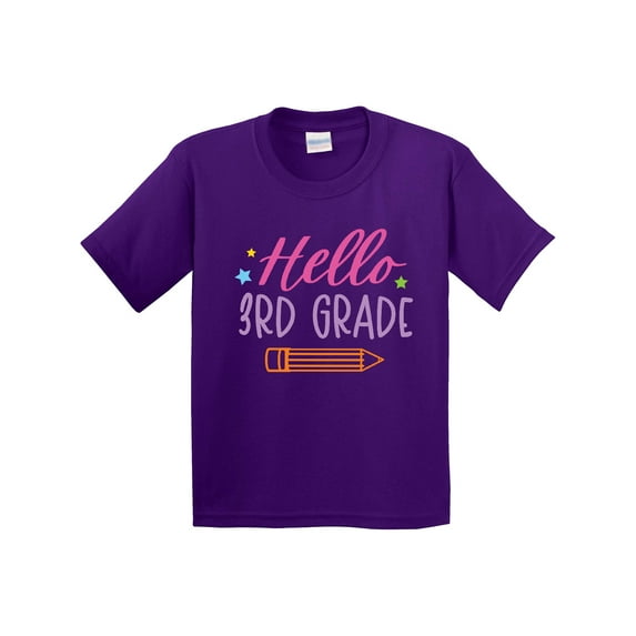 Inktastic Back to School Hello 3rd Grade Youth T-Shirt