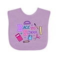 thumbnail image 1 of Inktastic Back to School with School Supplies Girls Baby Bib, 1 of 4