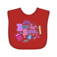 thumbnail image 1 of Inktastic Back to School with School Supplies Girls Baby Bib, 1 of 4