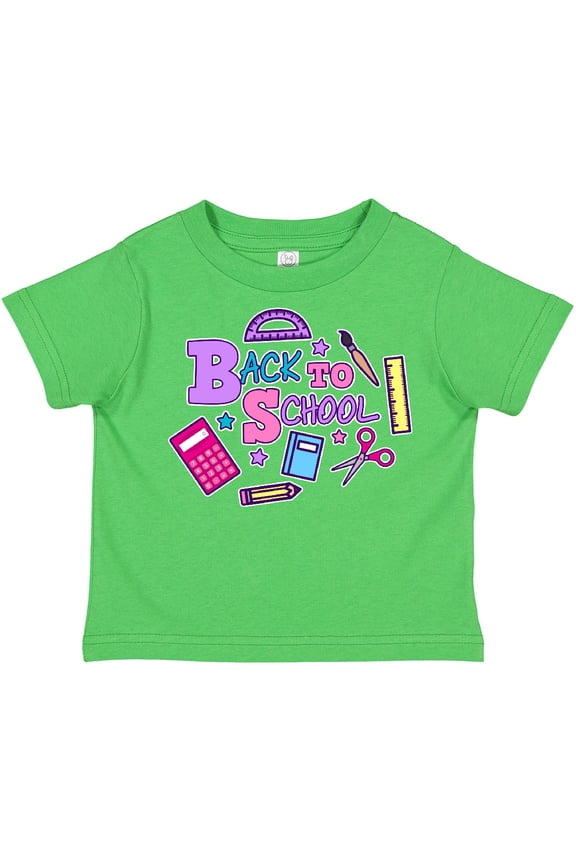 Back to School with School Supplies Girls Toddler T-Shirt