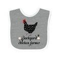 thumbnail image 1 of Inktastic Backyard Chicken Farmer Ancona Hen Girls Baby Bib, 1 of 4