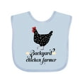 thumbnail image 1 of Inktastic Backyard Chicken Farmer Ancona Hen Girls Baby Bib, 1 of 4