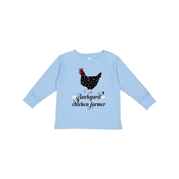 Inktastic Backyard Chicken Farmer Ancona Hen Girls Long Sleeve Toddler T-Shirt