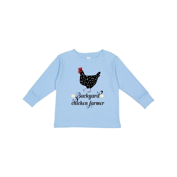 Inktastic Backyard Chicken Farmer Ancona Hen Girls Long Sleeve Toddler T-Shirt