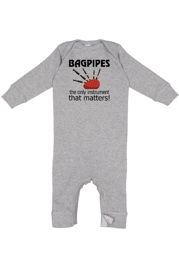 Bagpipe Player Funny Music Joke Baby Romper Coveralls
