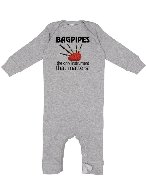 Bagpipe Player Funny Music Joke Baby Romper Coveralls
