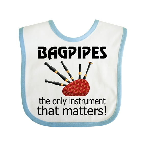 Inktastic Bagpipe Player Funny Music Joke Boys or Girls Baby Bib