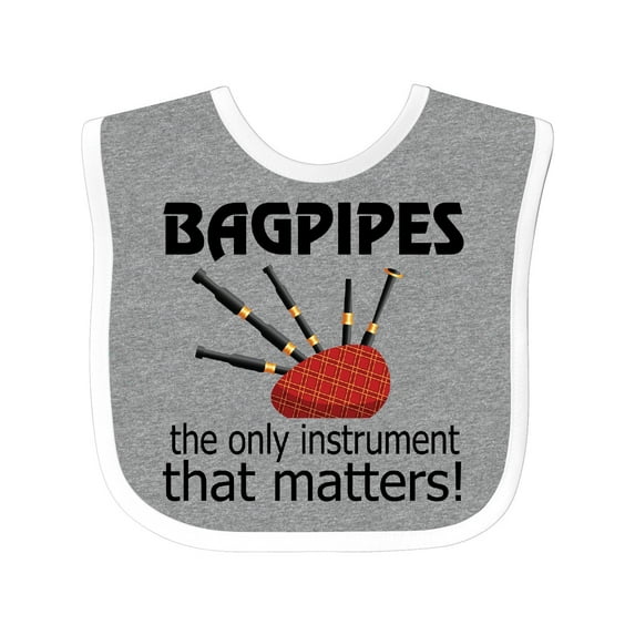 Inktastic Bagpipe Player Funny Music Joke Boys or Girls Baby Bib