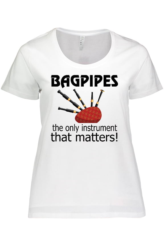 Bagpipe Player Funny Music Joke Women's Plus Size T-Shirt