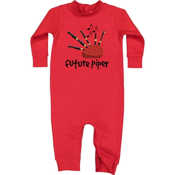 Inktastic Bagpiper Kids Future Piper Baby Fleece Romper